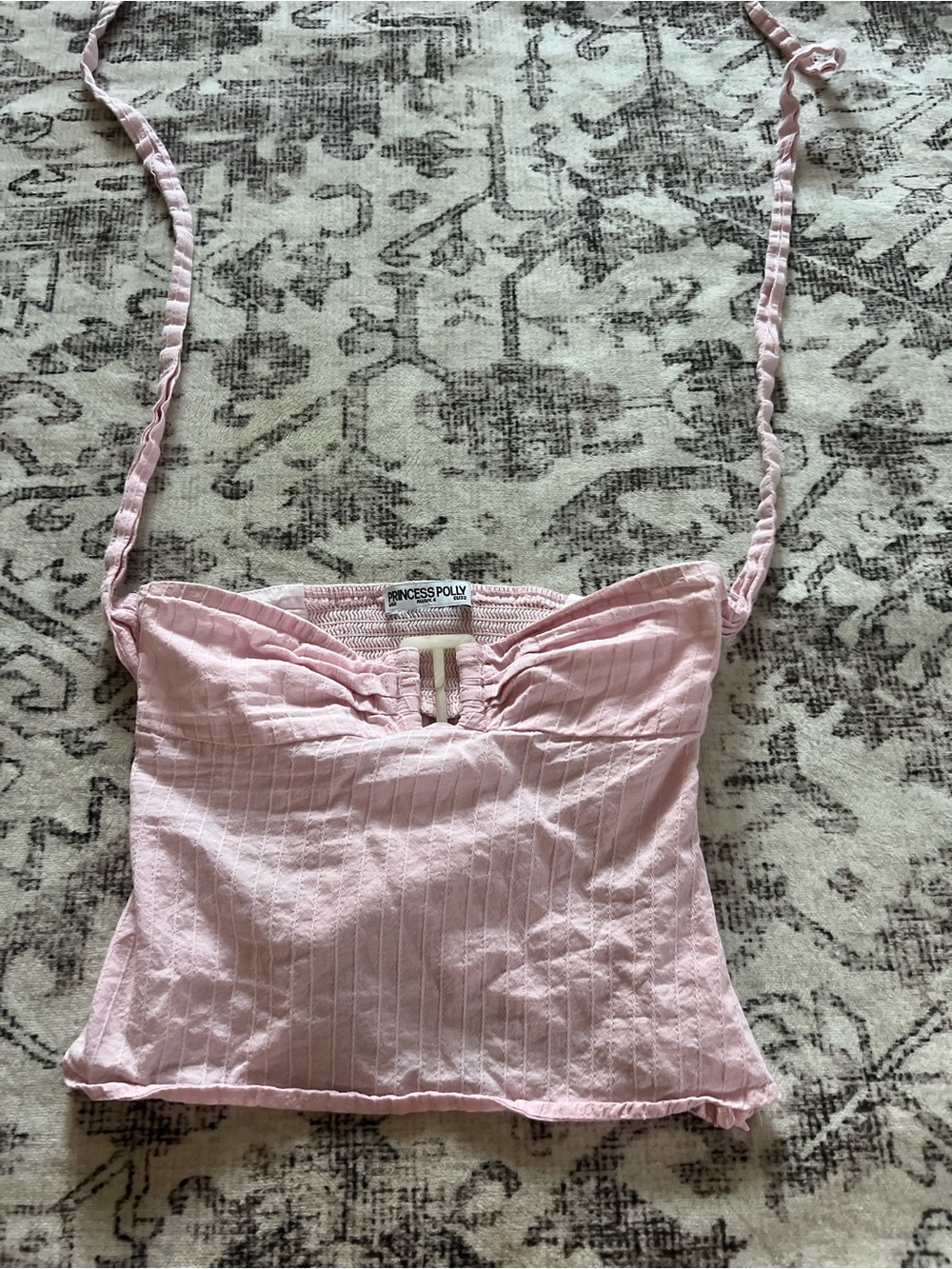 Princess Polly Light Pink Ruched Square-Neck Cami